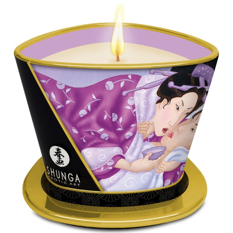 Vela de Massagem Relaxante e Sensual Shunga Lavanda 170 ml