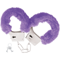 Algemas Metal e Peluche Lilás
