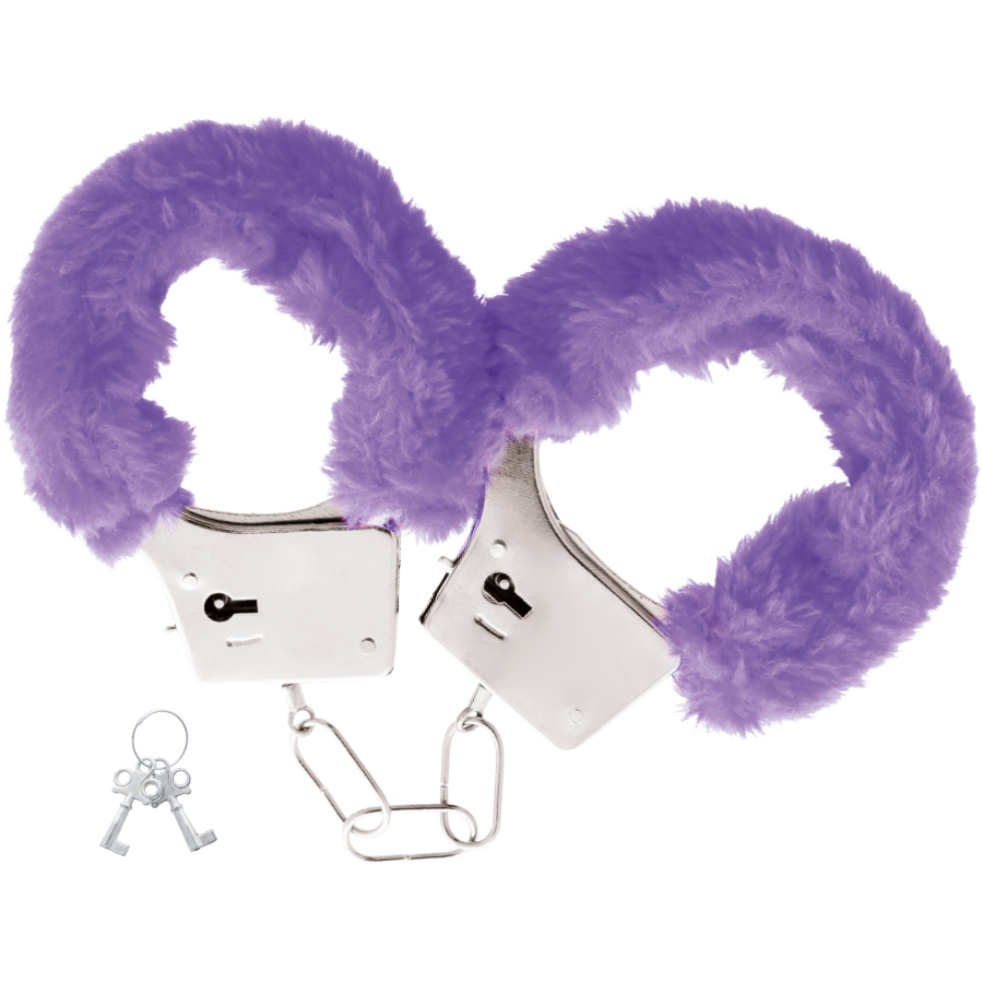 Algemas Metal e Peluche Lilás