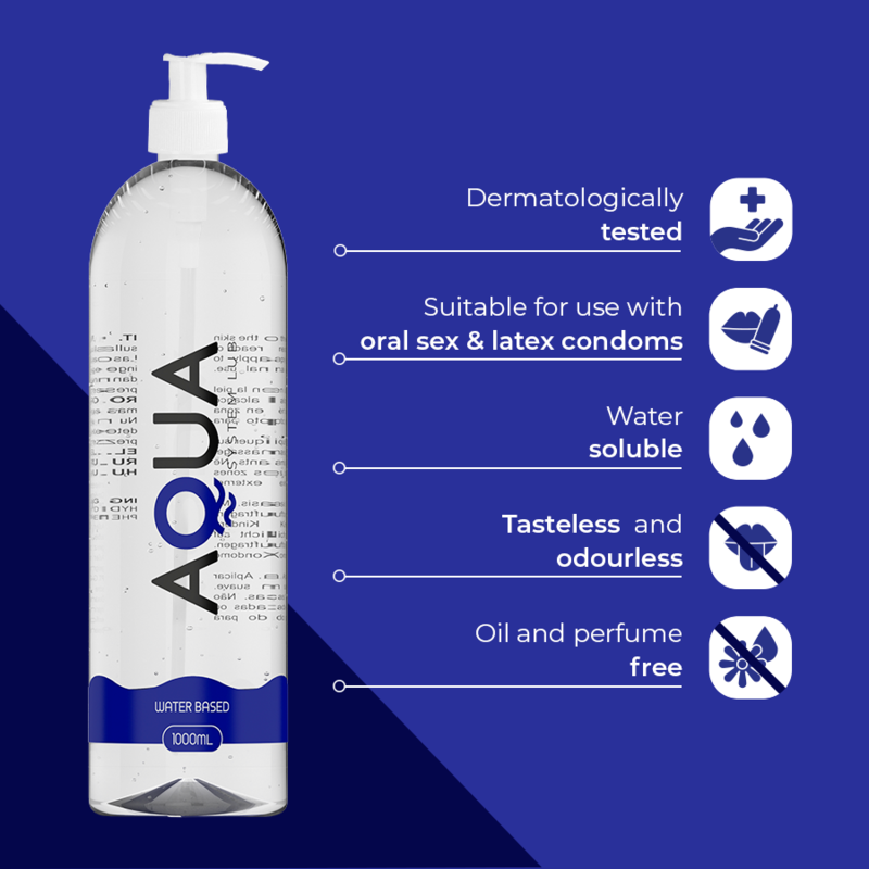 Lubrificante à Base de Água Aqua Quality 1000ml | Suave e Seguro