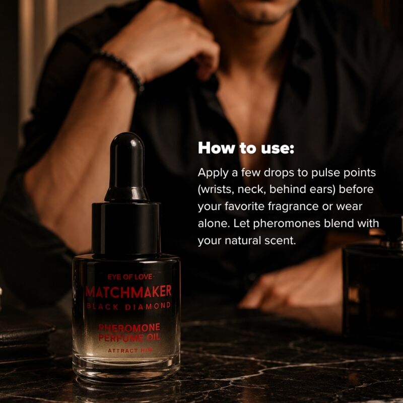 Óleo Perfume Feromonas Eye of Love Matchmaker Black Diamond 20 ml