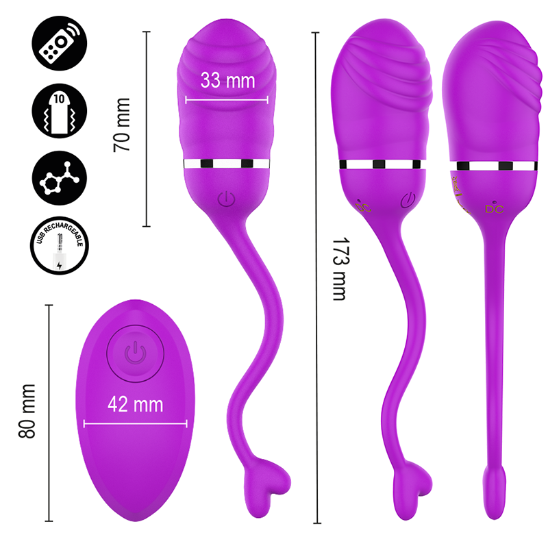 Ovo Vibratório Controlo Remoto SOOKIE Roxo Recarregável