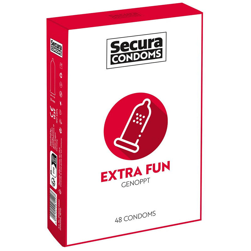 Pack 48 Preservativos Estriados Extra Fun | Secura Condoms