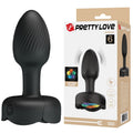 Plug Anal Vibratório Recarregável Preto Pretty Love com 10 Modos