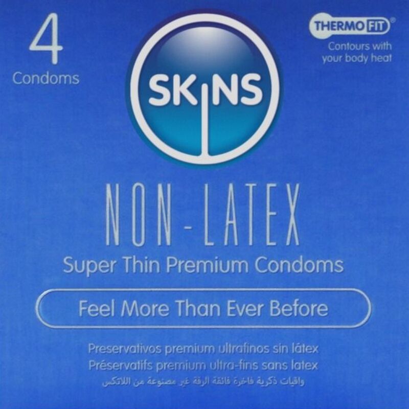 Preservativos Sem Latex Skins Pacote com 4 | Ultrafinos e Veganos