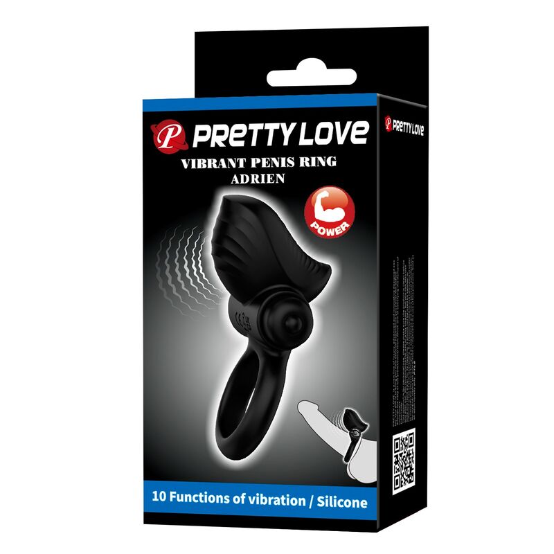Pretty Love Adrien Anel Peniano Vibratório 10 Funções Preto