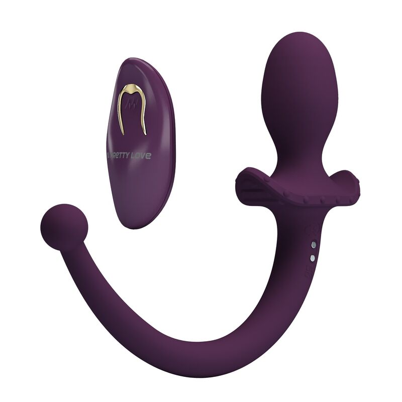 Pretty Love Lioea Plug Anal Vibratório com Rabo Roxo