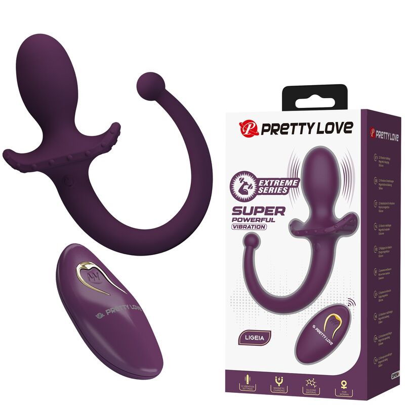 Pretty Love Lioea Plug Anal Vibratório com Rabo Roxo