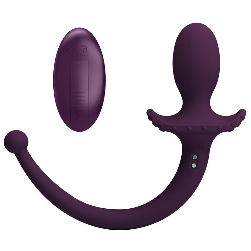 Pretty Love Lioea Plug Anal Vibratório com Rabo Roxo