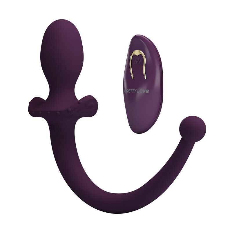 Pretty Love Lioea Plug Anal Vibratório com Rabo Roxo