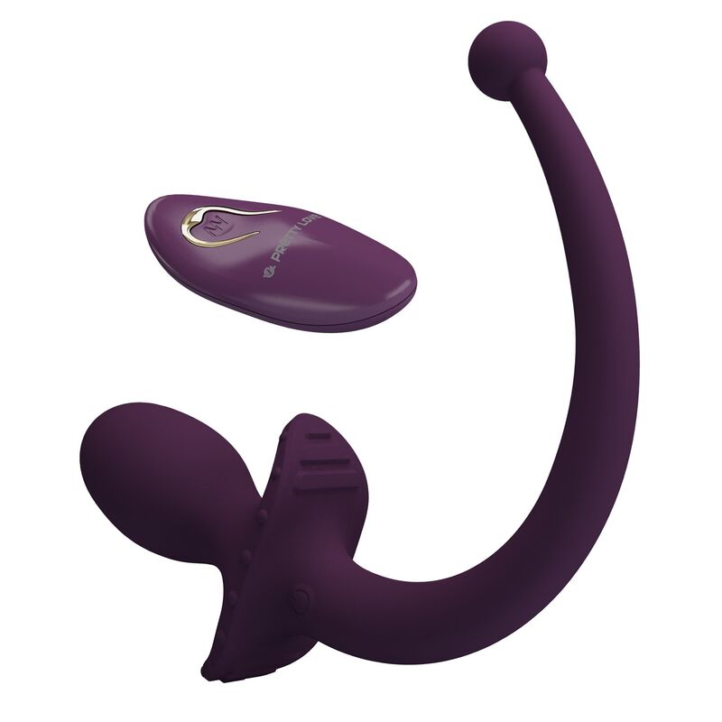 Pretty Love Lioea Plug Anal Vibratório com Rabo Roxo