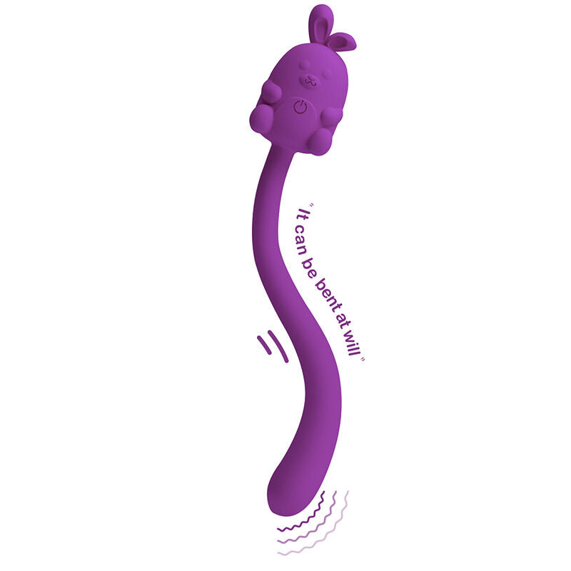 Pretty Love Vibrador Flexível com Coelhinho Roxo Recarregável