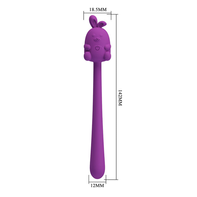 Pretty Love Vibrador Flexível com Coelhinho Roxo Recarregável