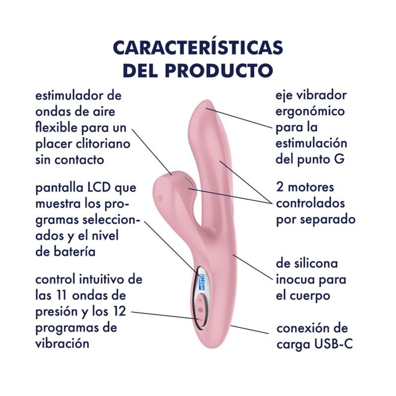 Satisfyer Pro G Spot Coelho Vibrador de Ondas de Pressão