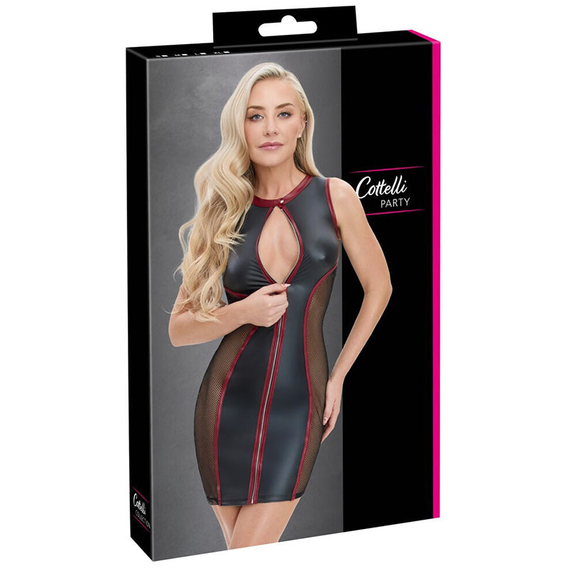 Vestido Mini Justo Cottelli Party com Fecho e Tule Transparente