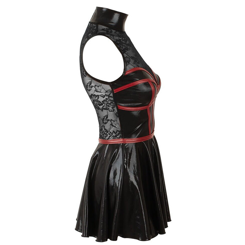 Vestido Mini Wetlook e Renda Cottelli Party | Elegante e Sedução
