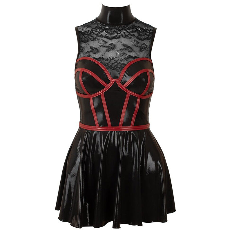 Vestido Mini Wetlook e Renda Cottelli Party | Elegante e Sedução