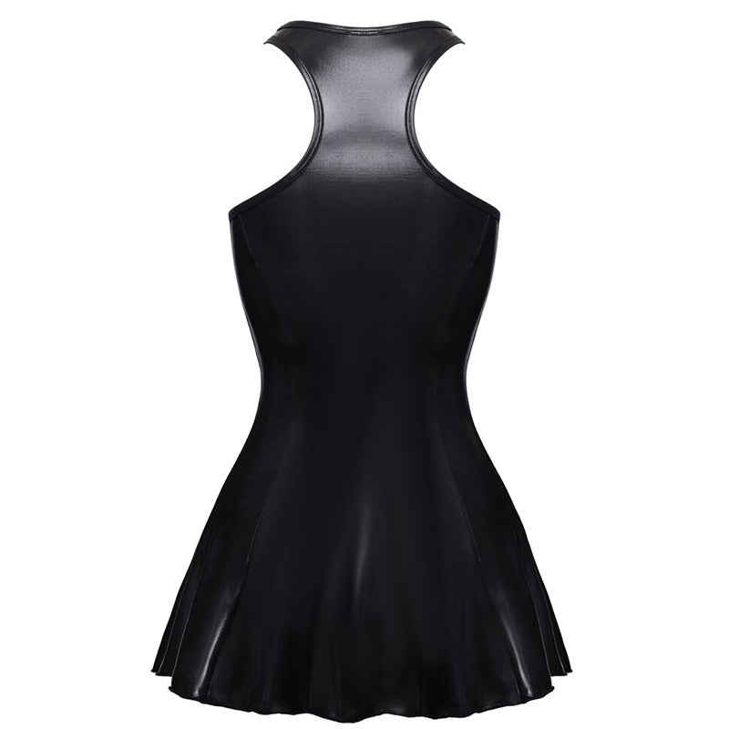 Vestido Mini Wetlook Preto Cottelli PARTY | Efeito Brilhante