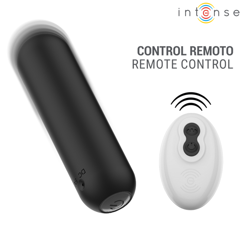 Vibrador Bala com Controlo Remoto INTENSE JUDY Preto Recarregável