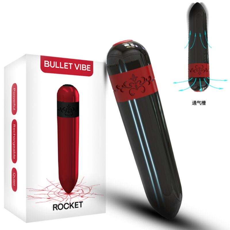 Vibrador Bullet Vermelho Armony Rocket | 9 Modos e Impermeável