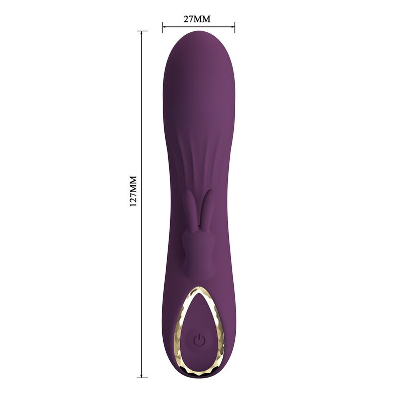 Vibrador Coelho Recarregável com 10 Funções Landyn Roxo | Pretty Love