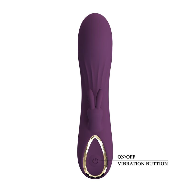 Vibrador Coelho Recarregável com 10 Funções Landyn Roxo | Pretty Love