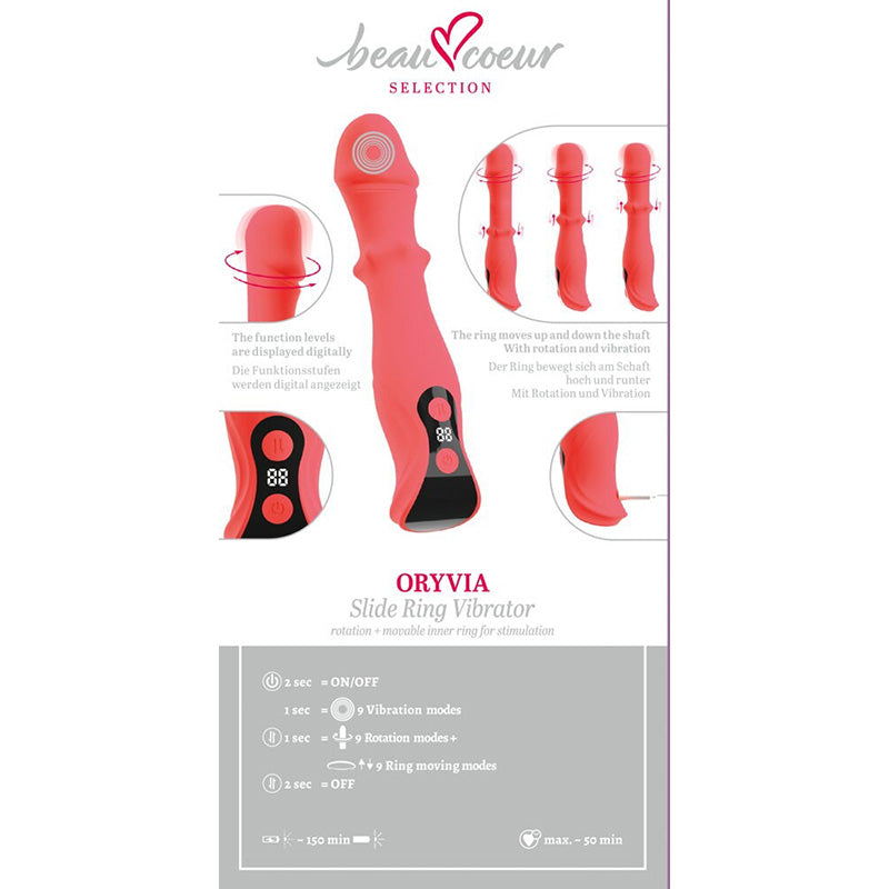 Vibrador com Anel Rotativo e Estimulação Oryvia | beau cœur