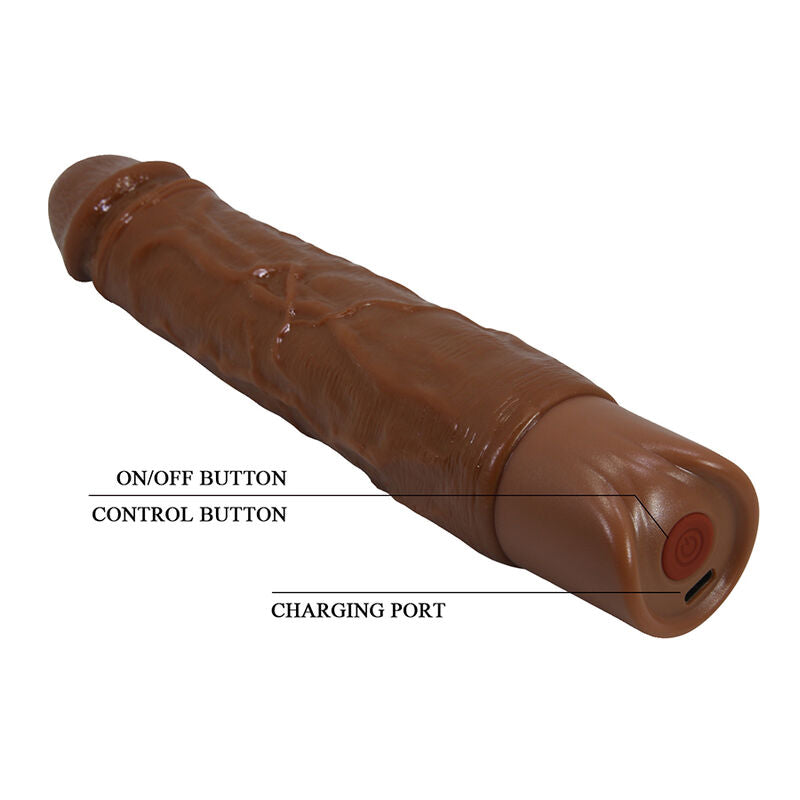 Vibrador Realista Castanho Pretty Love Kessler com Penetração
