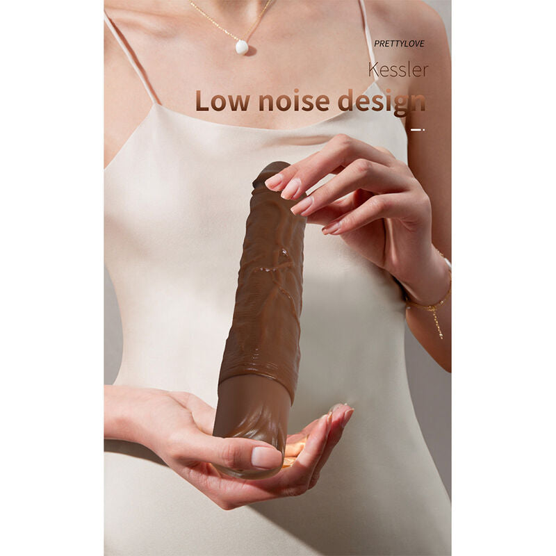 Vibrador Realista Castanho Pretty Love Kessler com Penetração